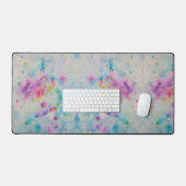 Abstrakter Rainbow Paint-Spritzer Schreibtischunterlage (Tastatur & Maus)