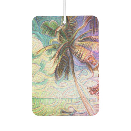 Abstrakter Rainbow Palm Tree auf der Isla Saona Ka Autolufterfrischer (Vorderseite)