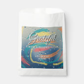 Abstrakter Raindrop Pinselstrich Dankbar Geschenktütchen (Vorderseite)