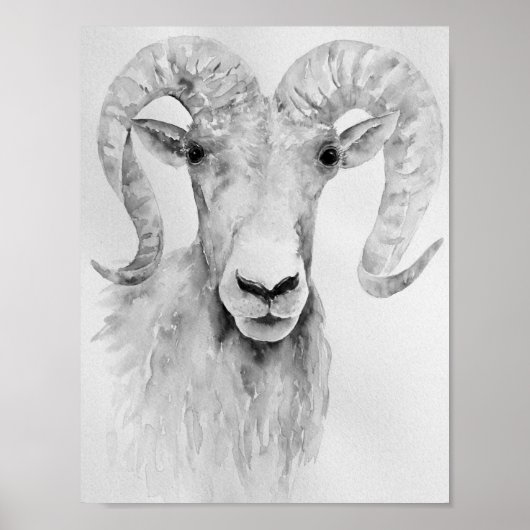 Abstrakter Ram in Aquarellfarbe Poster (Vorne)