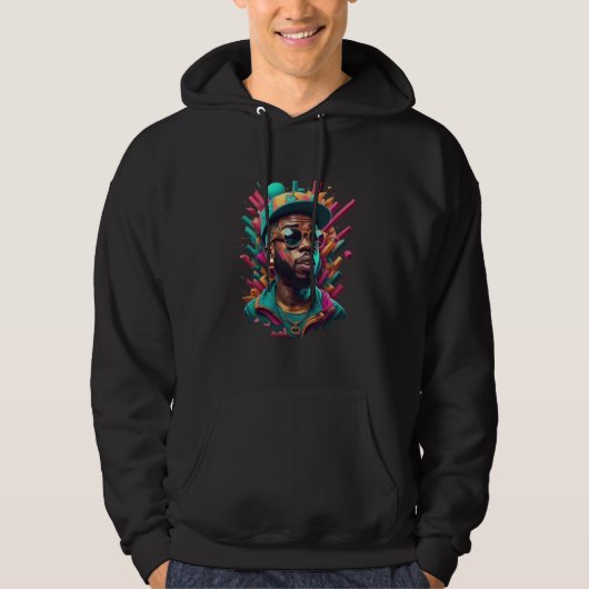 Abstrakter Rapper Hoodie (Vorderseite)