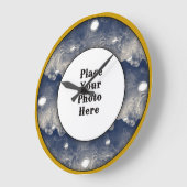 Abstrakter Rauch berahmt Ihr Foto mit der Wall-Uhr Große Wanduhr (Winkel)