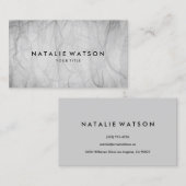 Abstrakter Rauch-modernes Minimalistisches weißes Visitenkarte (Vorne/Hinten)