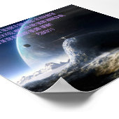 Abstrakter Raum 24" x 24" Poster mit Psalmen 8:3-4 (Ecke)