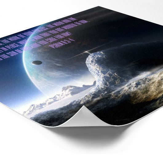 Abstrakter Raum 24" x 24" Poster mit Psalmen 8:3-4 (Ecke)