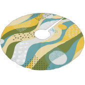 Abstrakter Raum: glatte Linienverzierungen. Polyester Weihnachtsbaumdecke (Schrägansicht)