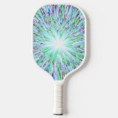 Abstrakter Raum hellblauer Blastpaddel Pickleball Schläger (Rückseite)