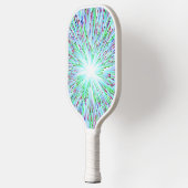 Abstrakter Raum hellblauer Blastpaddel Pickleball Schläger (Links)