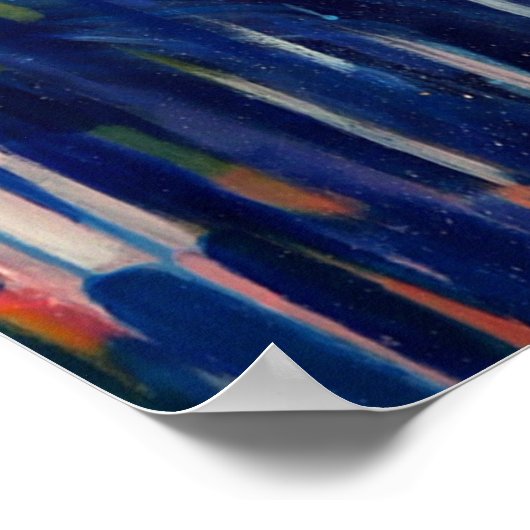 Abstrakter Realismus Eagle & Woman Portraitmalerei Poster (Ecke)