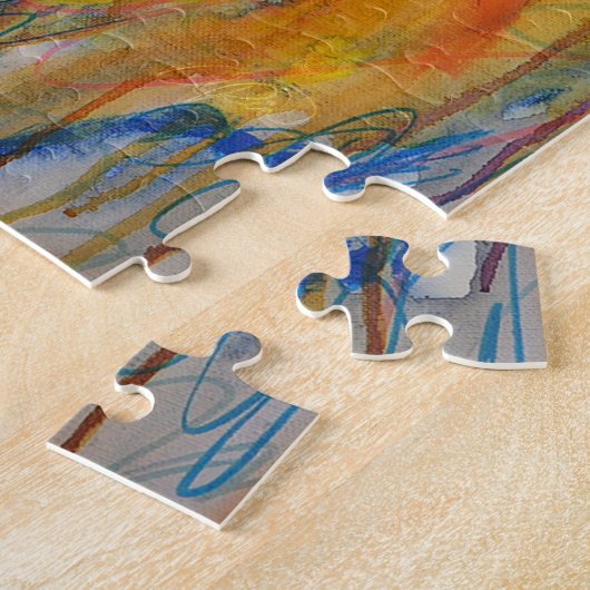 Abstrakter Realismus Female Portrait Street Art Puzzle (Seite)