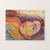 Abstrakter Realismus Female Portrait Street Art Puzzle (Horizontal)