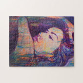 Abstrakter Realismus Frauen Portrait Street Kunstd Puzzle (Horizontal)