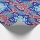 ABSTRAKTER RED BLUE STAR GESCHENKPAPIER (Ecke)