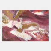 Abstrakter Red Green Gold Weihnachtsfest Geschenkpapier Set (Vorderseite 2)