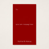 Abstrakter Red X'mas Tree & Wirbel Mini Grußtag (Rückseite)