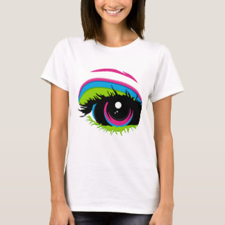 Abstrakter Regenbogen-Augen-T - Shirt