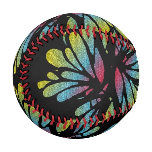 Abstrakter Regenbogen Baseball (Vorderseite Links)