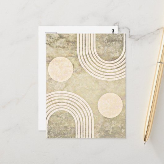 Abstrakter Regenbogen, Bohemische Kunst, Postkarte (Vorderseite/Rückseite Beispiel)