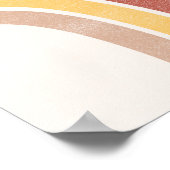 Abstrakter Regenbogen der Mitte des Jahrhunderts Poster (Ecke)