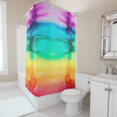 Abstrakter Regenbogen farbiger Hintergrund, Tapete Duschvorhang (Beispiel)