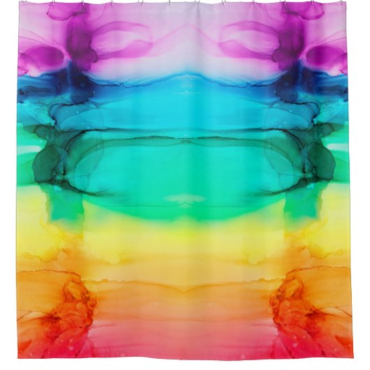 Abstrakter Regenbogen farbiger Hintergrund, Tapete Duschvorhang (Vorderseite)