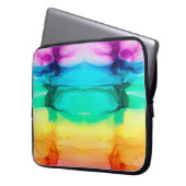 Abstrakter Regenbogen farbiger Hintergrund, Tapete Laptopschutzhülle (Vorderseite Links)