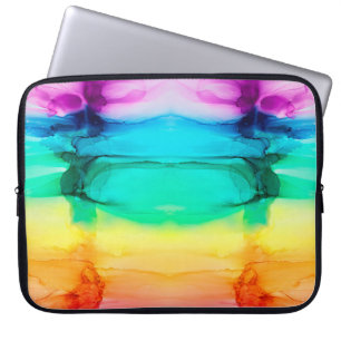 Abstrakter Regenbogen farbiger Hintergrund, Tapete Laptopschutzhülle
