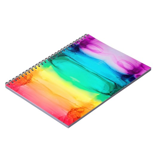 Abstrakter Regenbogen farbiger Hintergrund, Tapete Notizblock (Linke Seite)