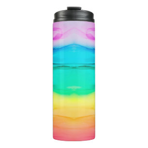 Abstrakter Regenbogen farbiger Hintergrund, Tapete Thermosbecher