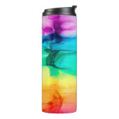 Abstrakter Regenbogen farbiger Hintergrund, Tapete Thermosbecher (Nach links gedreht)