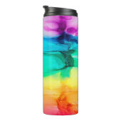 Abstrakter Regenbogen farbiger Hintergrund, Tapete Thermosbecher (Nach rechts gedreht)