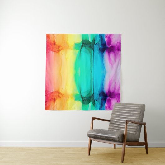 Abstrakter Regenbogen farbiger Hintergrund, Tapete Wandteppich (Beispiel (Horizontal))