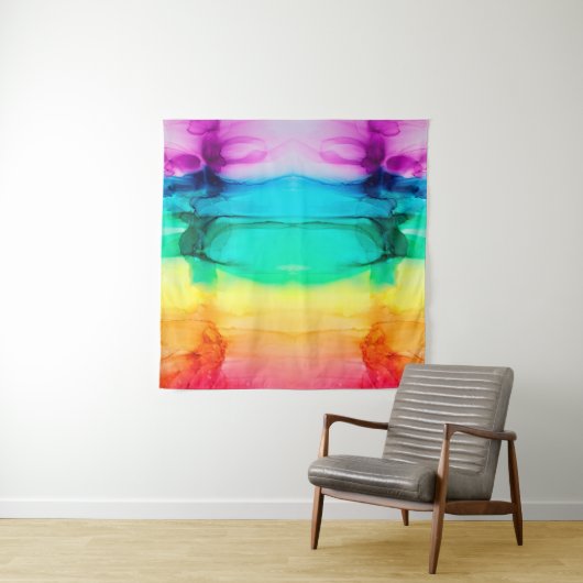 Abstrakter Regenbogen farbiger Hintergrund, Tapete Wandteppich (Beispiel)