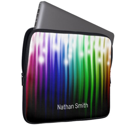 Abstrakter Regenbogen funkelnd moderne Textur Laptopschutzhülle (Vorne Rechts)