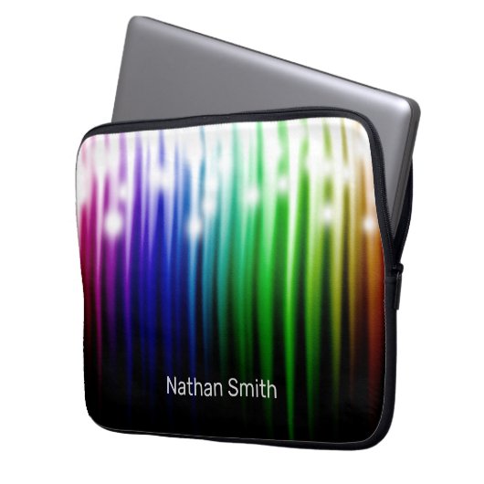 Abstrakter Regenbogen funkelnd moderne Textur Laptopschutzhülle (Vorderseite Links)