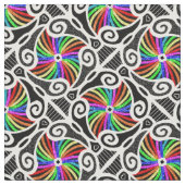 Abstrakter Regenbogen-geometrisches Muster Stoff (Nahaufnahme)