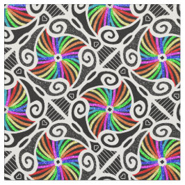 Abstrakter Regenbogen-geometrisches Muster Stoff