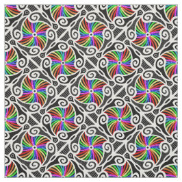 Abstrakter Regenbogen-geometrisches Muster Stoff