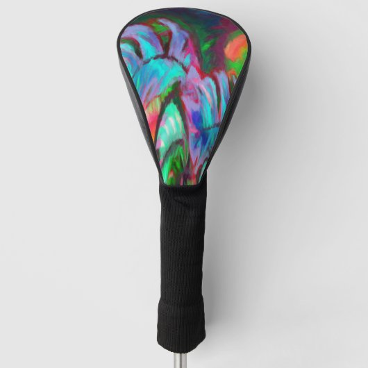 Abstrakter Regenbogen Golf Headcover (Vorderseite)