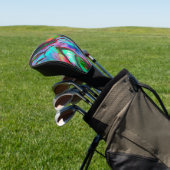 Abstrakter Regenbogen Golf Headcover (In SItu)