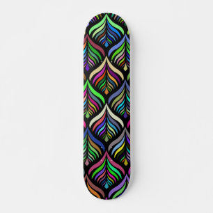 Abstrakter Regenbogen in Klappfarben Skateboard