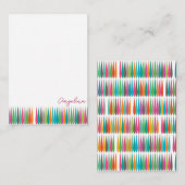 Abstrakter Regenbogen-Individuelle Name Mitteilungskarte (Vorne/Hinten)