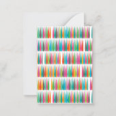 Abstrakter Regenbogen-Individuelle Name Mitteilungskarte (Rückseite)