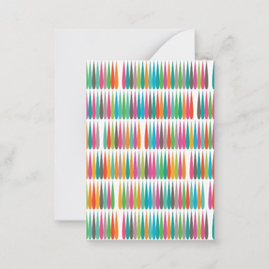 Abstrakter Regenbogen-Individuelle Name Mitteilungskarte (Rückseite)