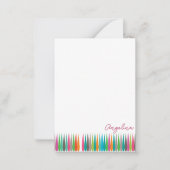 Abstrakter Regenbogen-Individuelle Name Mitteilungskarte (Vorderseite)