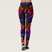 Abstrakter Regenbogen Leggings (Rückseite)