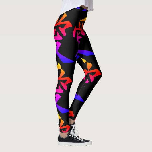 Abstrakter Regenbogen Leggings (Rechts)