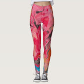 Abstrakter Regenbogen Leggings (Vorderseite)