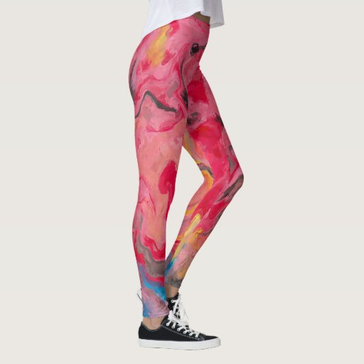 Abstrakter Regenbogen Leggings (Rechts)