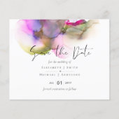 Abstrakter Regenbogen Lila Hochzeit (Vorderseite)